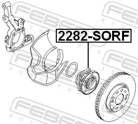 2282SORF Febest Маточина (передня)