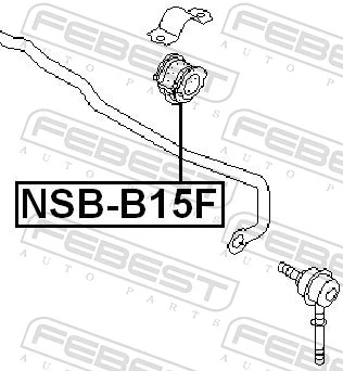 NSBB15F Febest Втулка стабілізатора переднього
