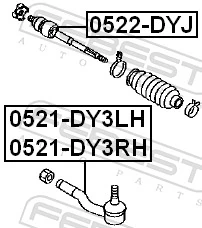 Наконечник рульовий Mazda D35032280A ціна, від 6.41 USD