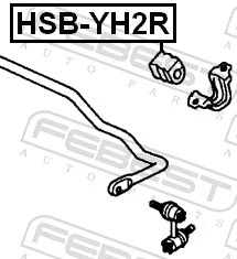 HSBYH2R Febest Прокладка стабільзатора заднього