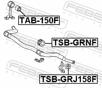 TAB150F Febest Втулка стійки переднього стабілізатора