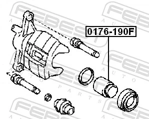 0176AE190F Febest Поршень гальмівного супорта переднього