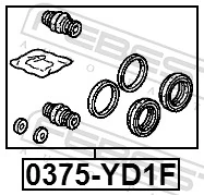 0375YD1F Febest Ремкомплект гальмівної системи