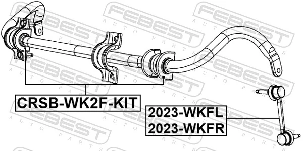 CRSBWK2FKIT Febest Втулка стабілізатора переднього