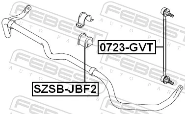 SZSBJBF2 Febest Втулка стабілізатора переднього