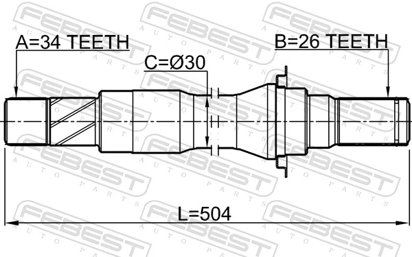 1012V250MTRH Febest Промвал