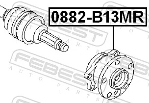 0882B13MR Febest Маточина задня