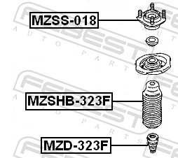 MZSHB323F Febest Пильник стійки передньої