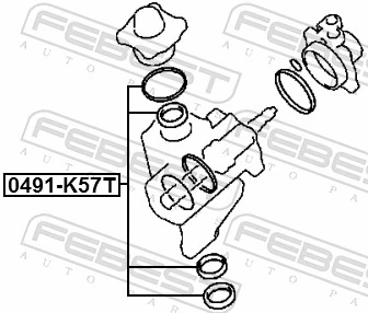 0491K57T Febest Ремкомплект до рульової рейки