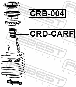 CRB004 Febest Підшипник опори амортизатора
