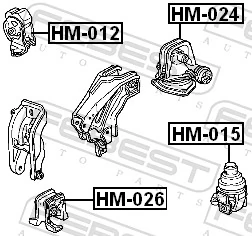 Подушка передньої опори двигуна на Honda Accord V CC7
