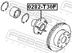 0282T30F Febest Маточина (передня)