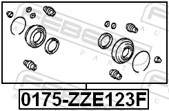 0175ZZE123F Febest Ремкомплект гальмівної системи