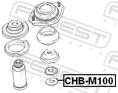 CHBM100 Febest Підшипник опори амортизатора