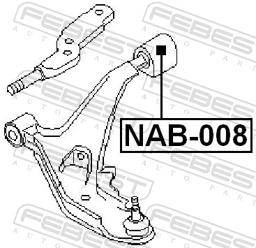 NAB008 Febest Сайлентблок переднього нижнього важеля