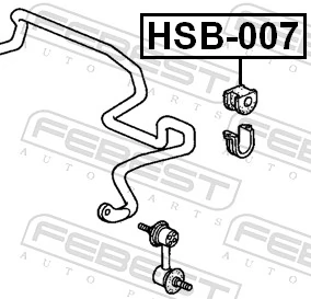 HSB007 Febest Втулка стабілізатора переднього