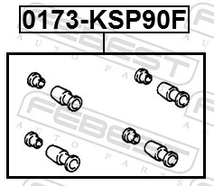 0173KSP90F Febest Пильник направляючої супортугальмівного, переднього