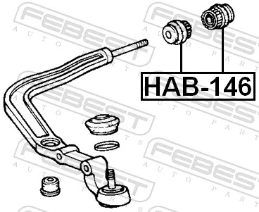 HAB146 Febest Сайлентблок переднього нижнього важеля