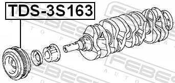 TDS3S163 Febest Демпфер колінвалу