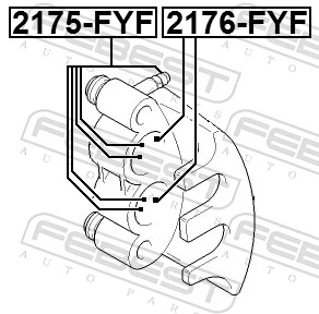 2176FYF Febest Поршень гальмівного супорта переднього