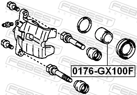 0176GX100F Febest Поршень гальмівного супорта переднього