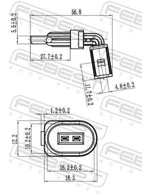 Купити 95860640500 VAG Датчик АБС (ABS) задній, лівий