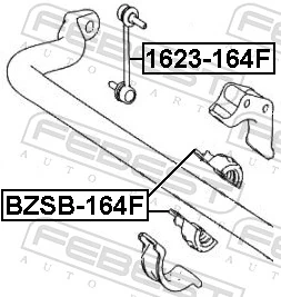 BZSB164F Febest Втулка стабілізатора переднього