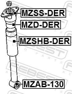 MZAB130 Febest Сайлентблок амортизатора заднього