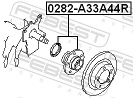 0282A33A44R Febest Маточина задня
