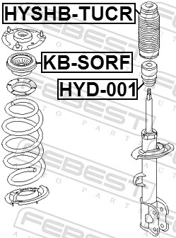 KBSORF Febest Підшипник опори амортизатора