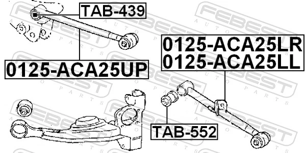 0125ACA25LR Febest Балансир задній нижній, правий
