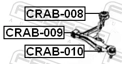 CRAB010 Febest Сайлентблок переднього нижнього важеля