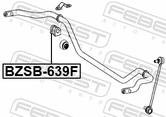 BZSB639F Febest Втулка стабілізатора переднього
