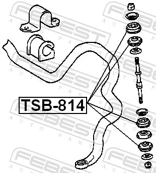TSB814 Febest Втулка стійки переднього стабілізатора