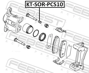 KTSORPCS10 Febest Втулка напрямна гальмівного супорта