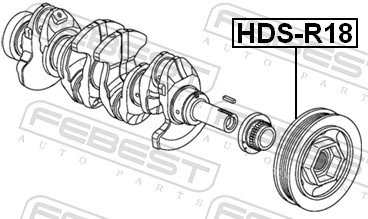 HDSR18 Febest Демпфер колінвалу