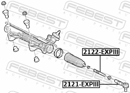 2121EXPIII Febest Зовнішній наконечник рульової тяги