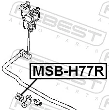 MSBH77R Febest Прокладка стабільзатора заднього