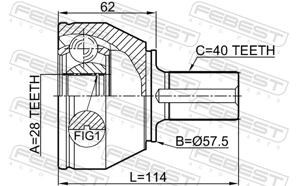 Купити CV30086 Sato Tech Шарнір приводу зовнішній