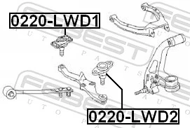 0220LWD2 Febest Кульові на авто
