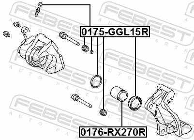 0175GGL15R Febest Ремкомплект заднього гальмівного супорта