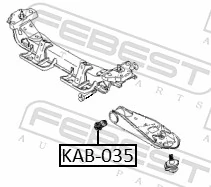 KAB035 Febest Сайлентблок переднього нижнього важеля