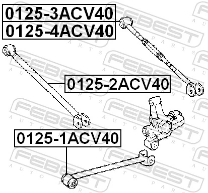 01253ACV40 Febest Балансир задній правий