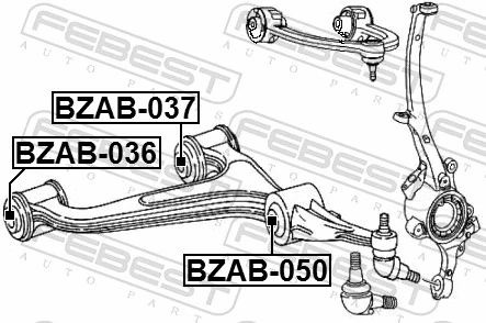 BZAB050 Febest Сайлентблок переднього нижнього важеля