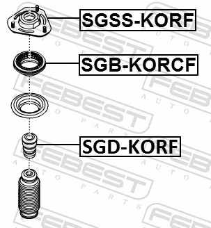 SGDKORF Febest Буфер-відбійник амортизатора переднього