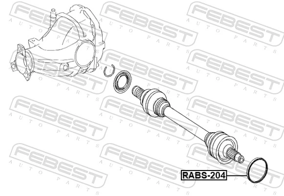 RABS204 Febest Кільце АБС (ABS)