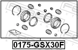 0175GSX30F Febest Ремкомплект гальмівної системи