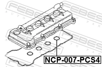 NCP007PCS4 Febest Кільце ущільнювальне свічкового колодязя