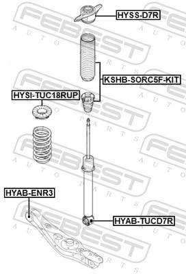 Купити Опора амортизатора заднього Hyundai Tucson III TL