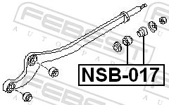 NSB017 Febest Сайлентблок переднього нижнього важеля